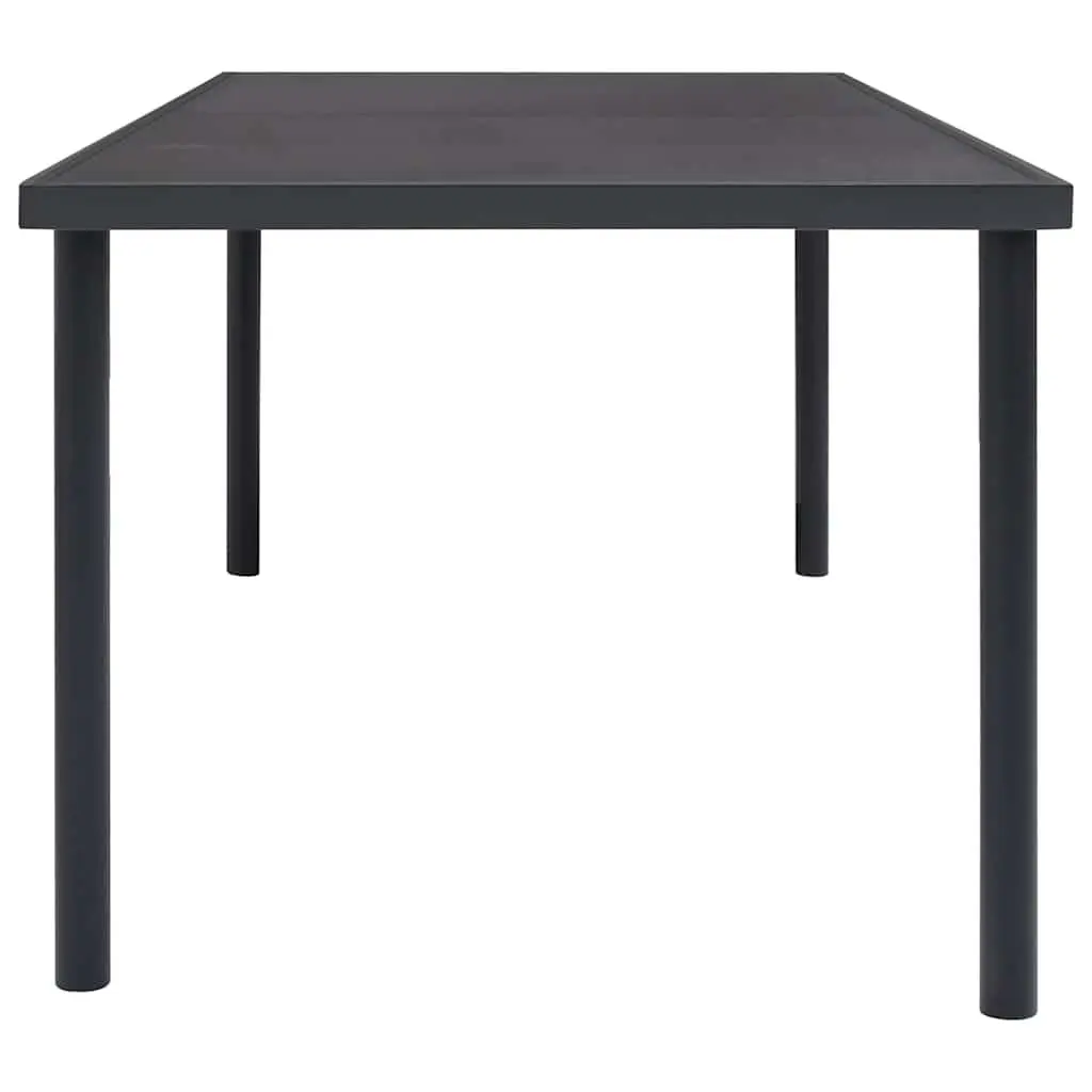 5 Piece Outdoor Dining Set Garden Patio Anthracite Steel Frame