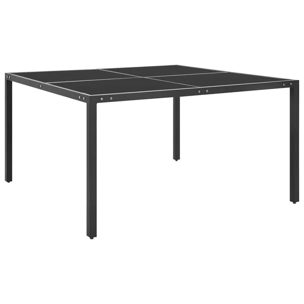 9 Piece Outdoor Dining Set Garden Patio Furniture Steel Frame Table Chairs Black