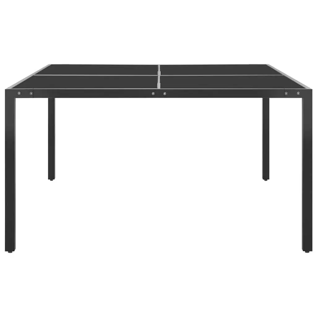 9 Piece Outdoor Dining Set Garden Patio Furniture Steel Frame Table Chairs Black