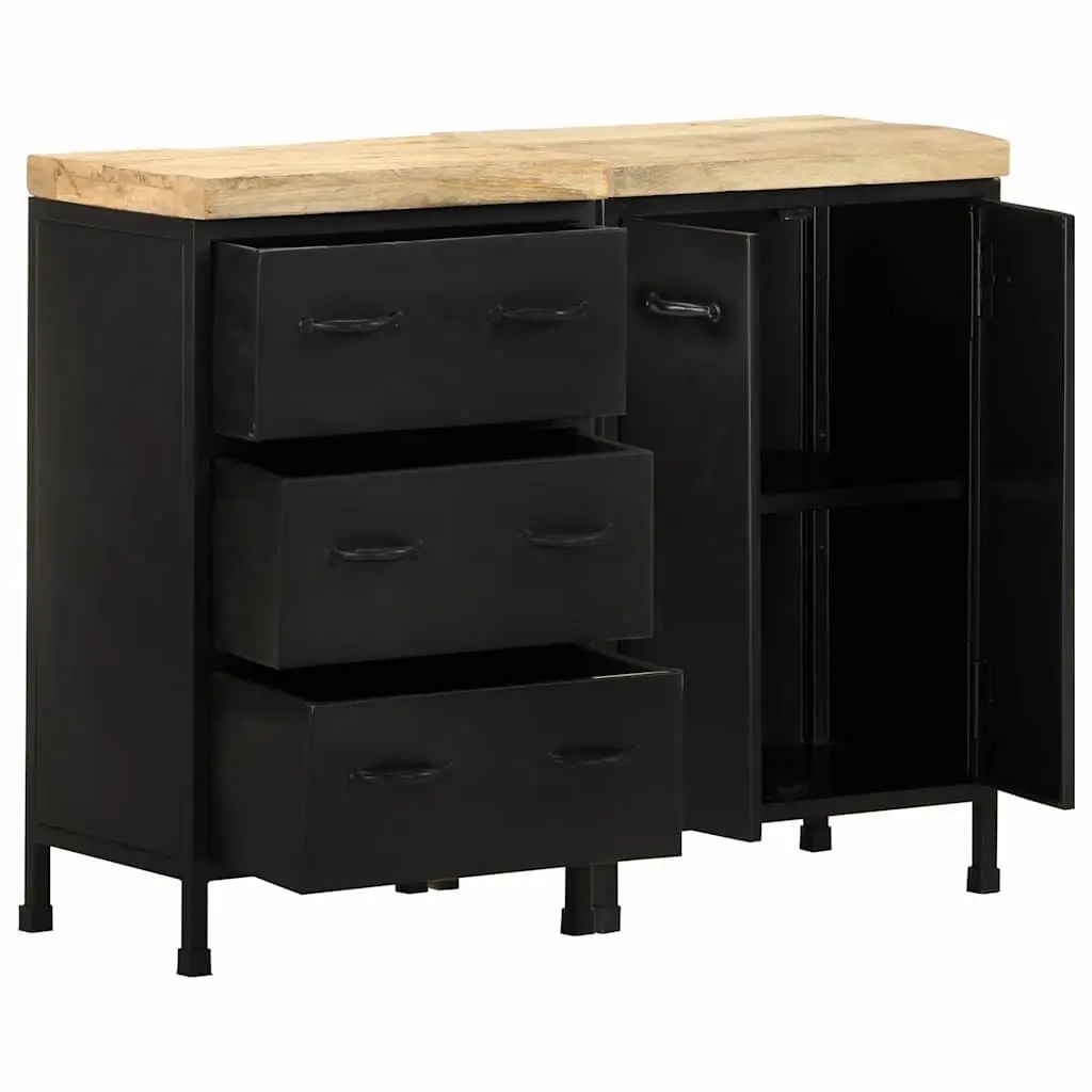 3-Drawer, 2-Door Sideboard in Rough Mango Wood