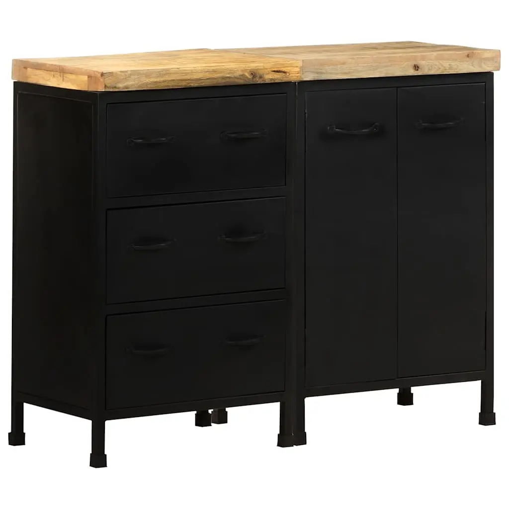 3-Drawer, 2-Door Sideboard in Rough Mango Wood