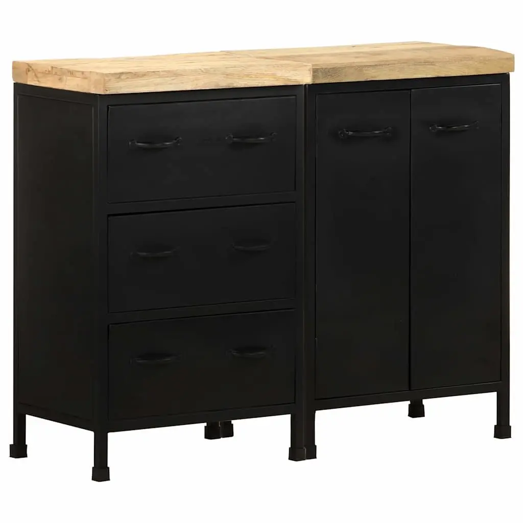 3-Drawer, 2-Door Sideboard in Rough Mango Wood