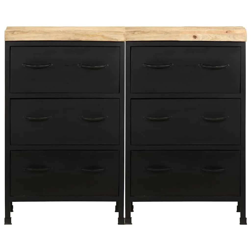 Brown Sideboard with 6 Storage Drawers