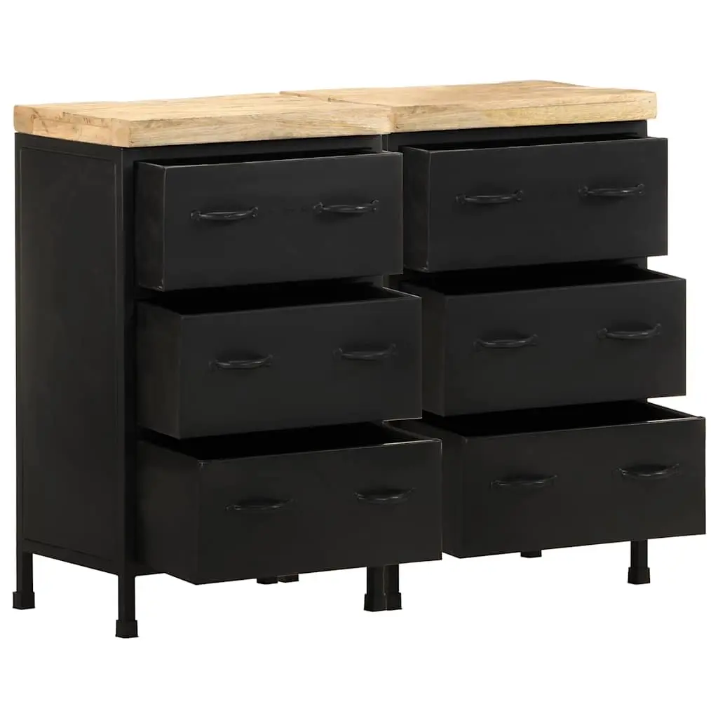 Brown Sideboard with 6 Storage Drawers