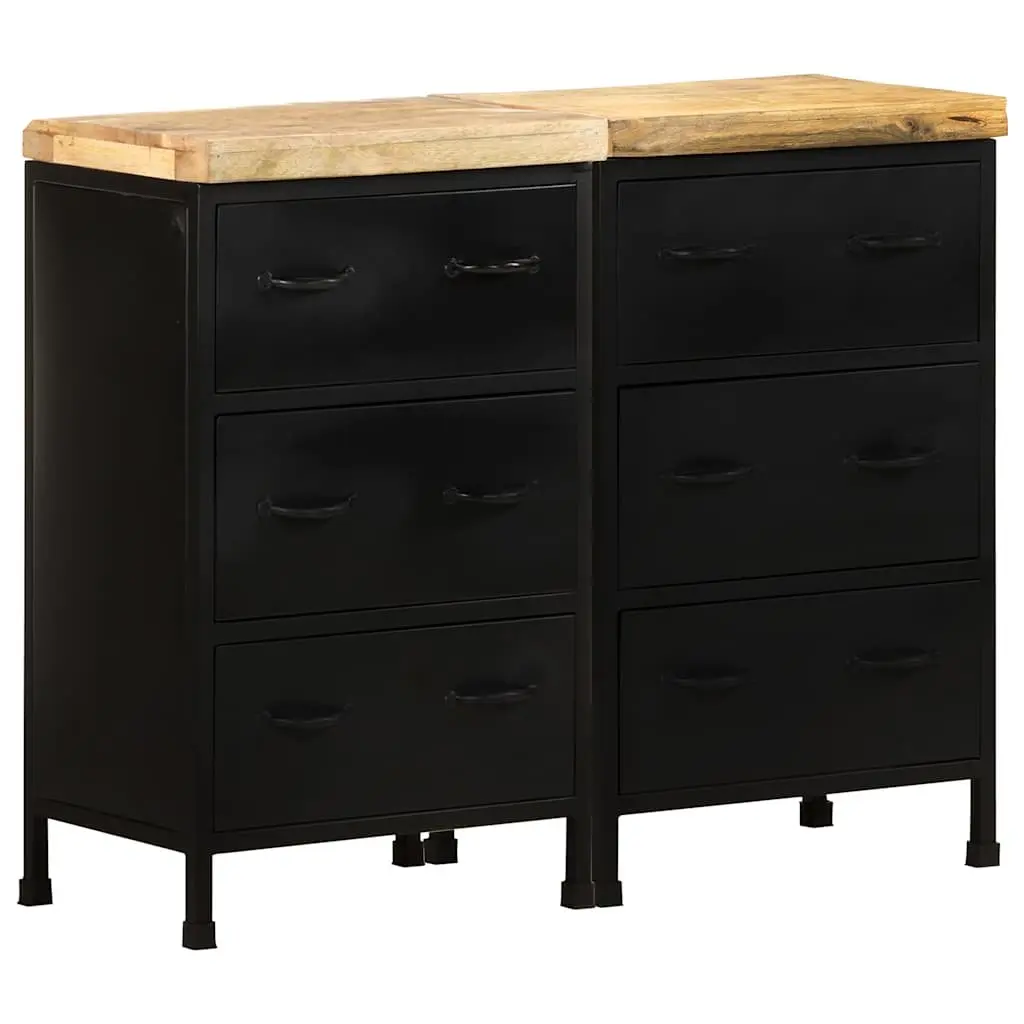 Brown Sideboard with 6 Storage Drawers