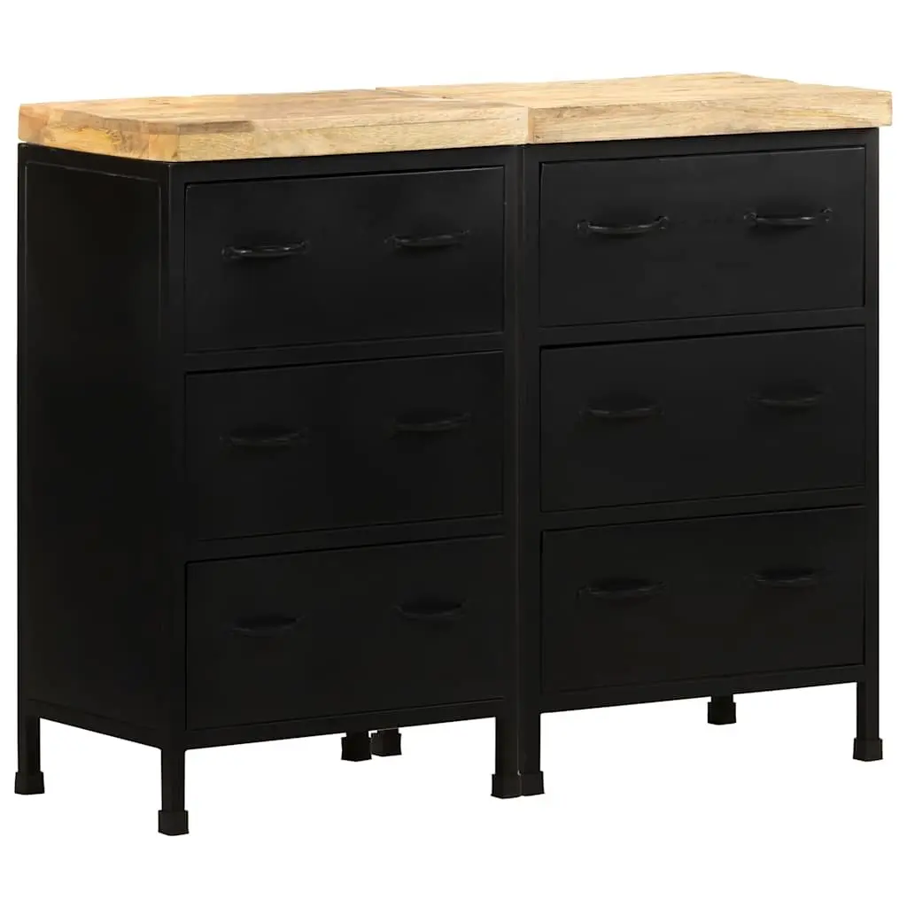 Brown Sideboard with 6 Storage Drawers
