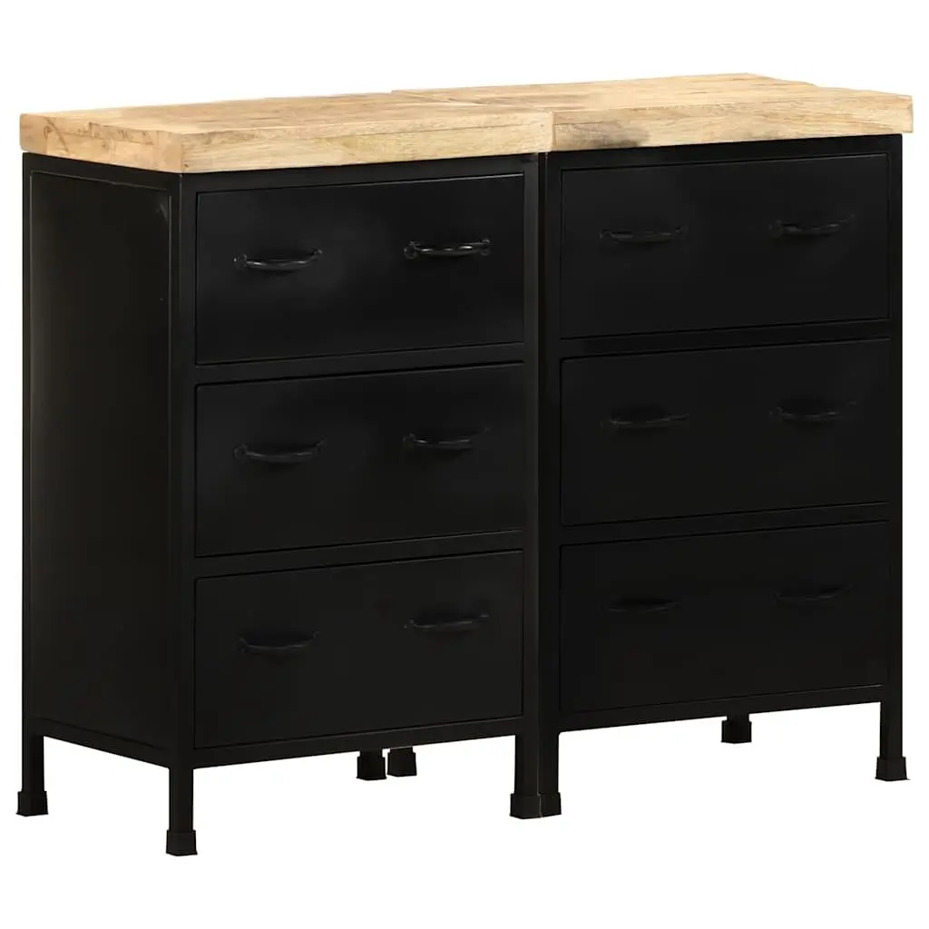 Brown Sideboard with 6 Storage Drawers