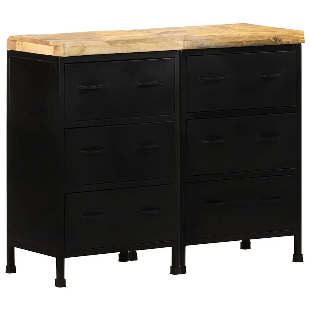 Brown Sideboard with 6 Storage Drawers