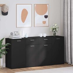 Specifications for Black Sideboard Cabinet with Four Doors