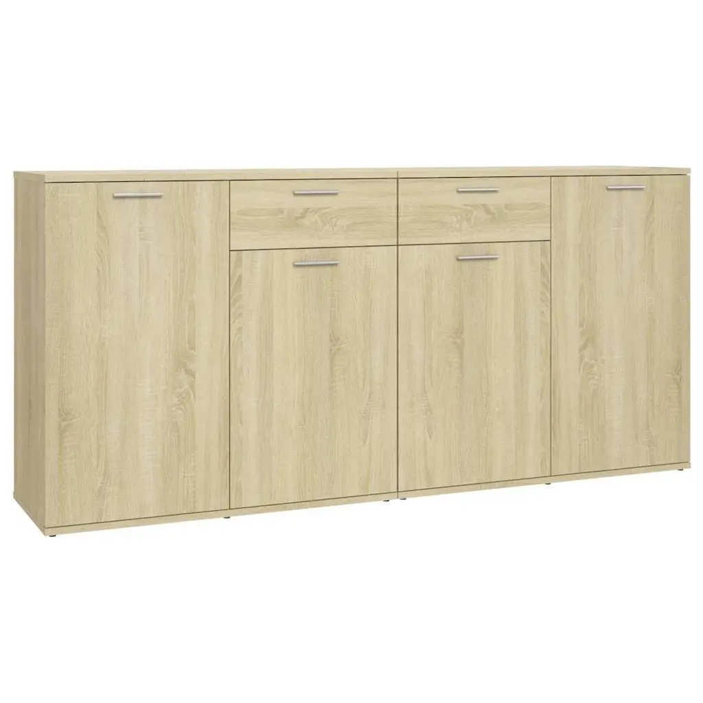 Sideboard Buffet Cabinet Storage Unit for Living Room Dining Area 160x36x75 cm Sonoma Oak