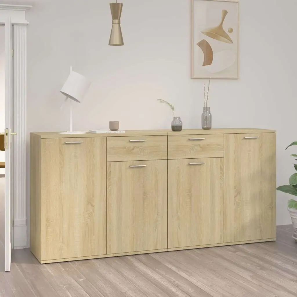 Sideboard Buffet Cabinet Storage Unit for Living Room Dining Area 160x36x75 cm Sonoma Oak