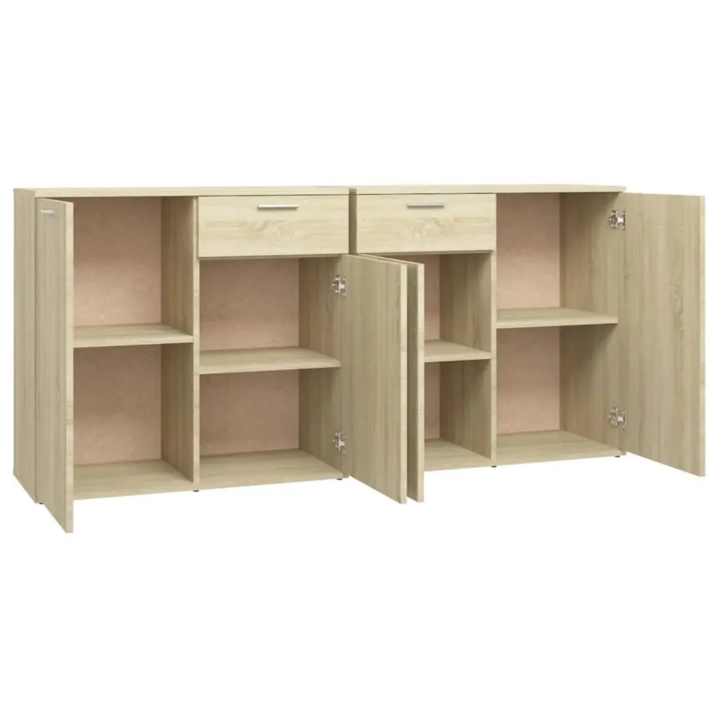 Sideboard Buffet Cabinet Storage Unit for Living Room Dining Area 160x36x75 cm Sonoma Oak