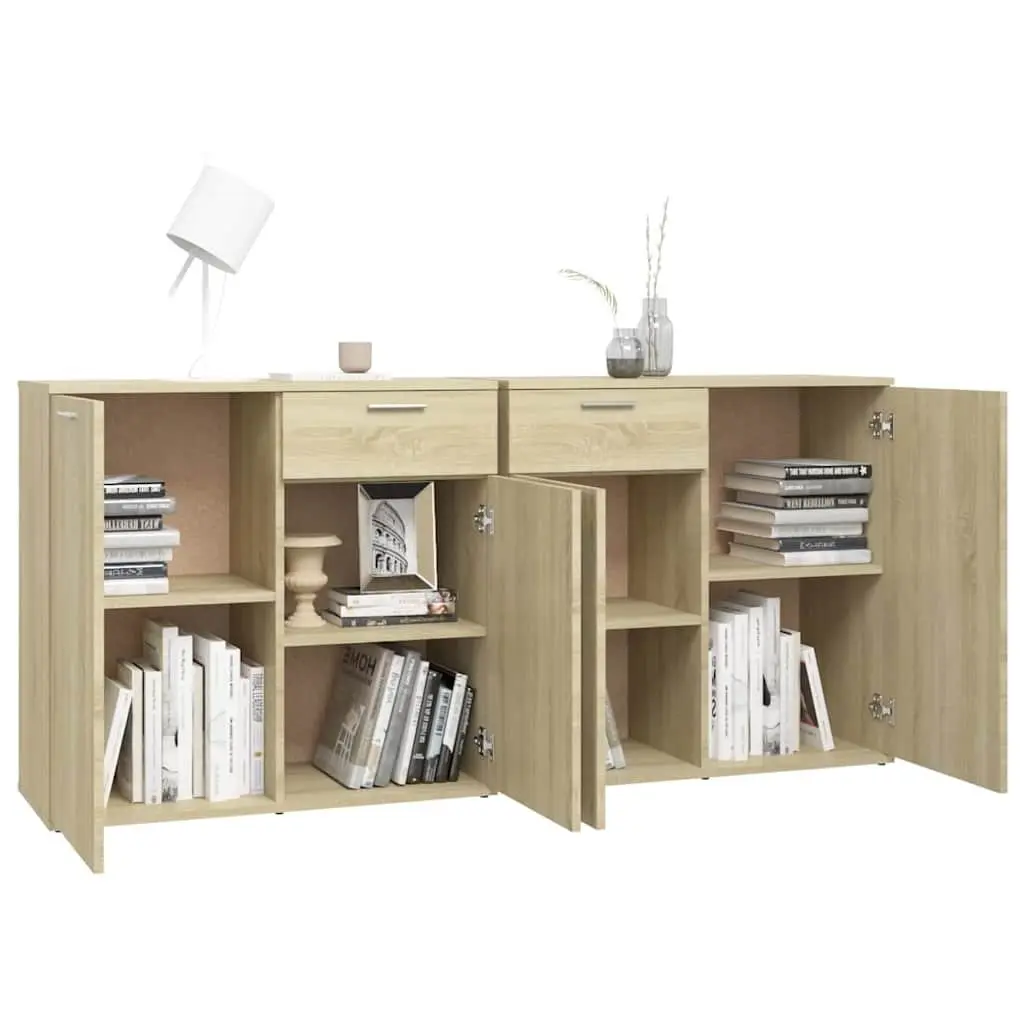 Sideboard Buffet Cabinet Storage Unit for Living Room Dining Area 160x36x75 cm Sonoma Oak