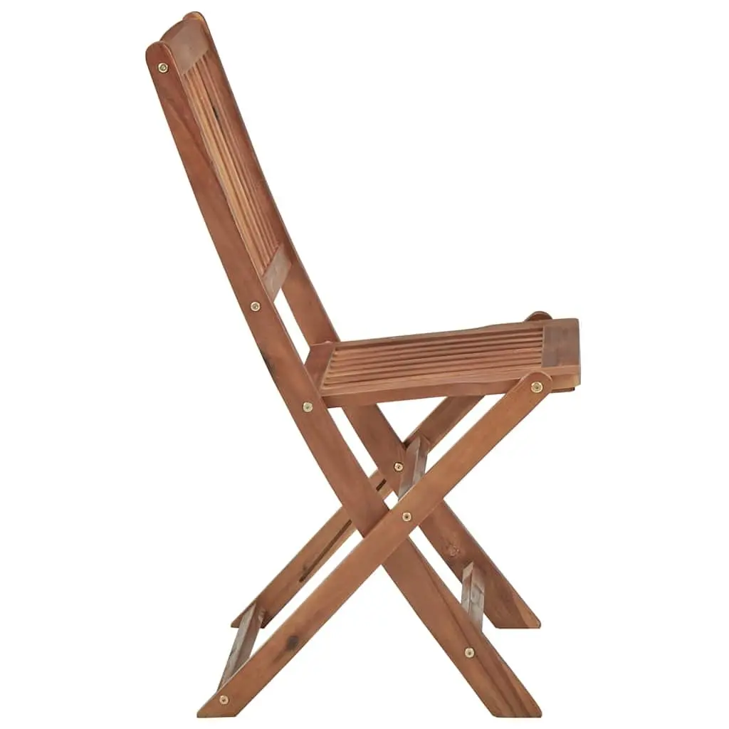 Folding Chairs Outdoor Garden Patio Set 8 Piece Solid Acacia Wood