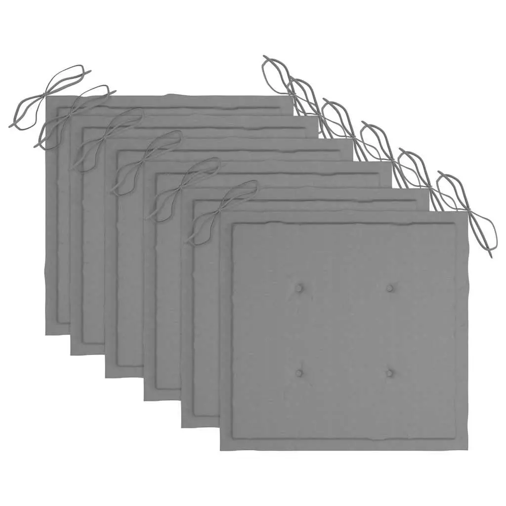 Folding Garden Chairs Outdoor Patio Seating Grey 6 Piece