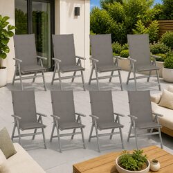 Specifications for 8-Piece Outdoor Reclining Chair Set