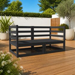 2-Seater Garden Sofa – Solid Pine Wood, Modular Design