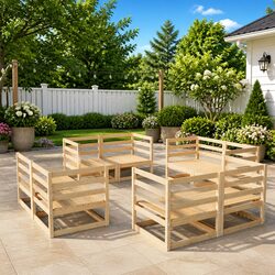 Specifications for 8 Piece Brown Modular Garden Lounge Set