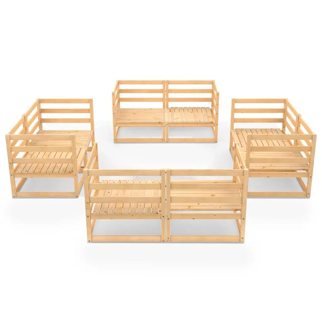 8 Piece Brown Modular Garden Lounge Set