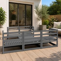 Specifications of 6 Piece Modular Grey Garden Lounge Set