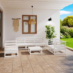 Specifications of 8 Piece White Outdoor Lounge Set