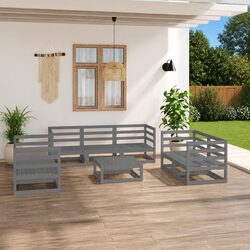 Garden Lounge Set - 8 Pieces Made of Solid Pinewood