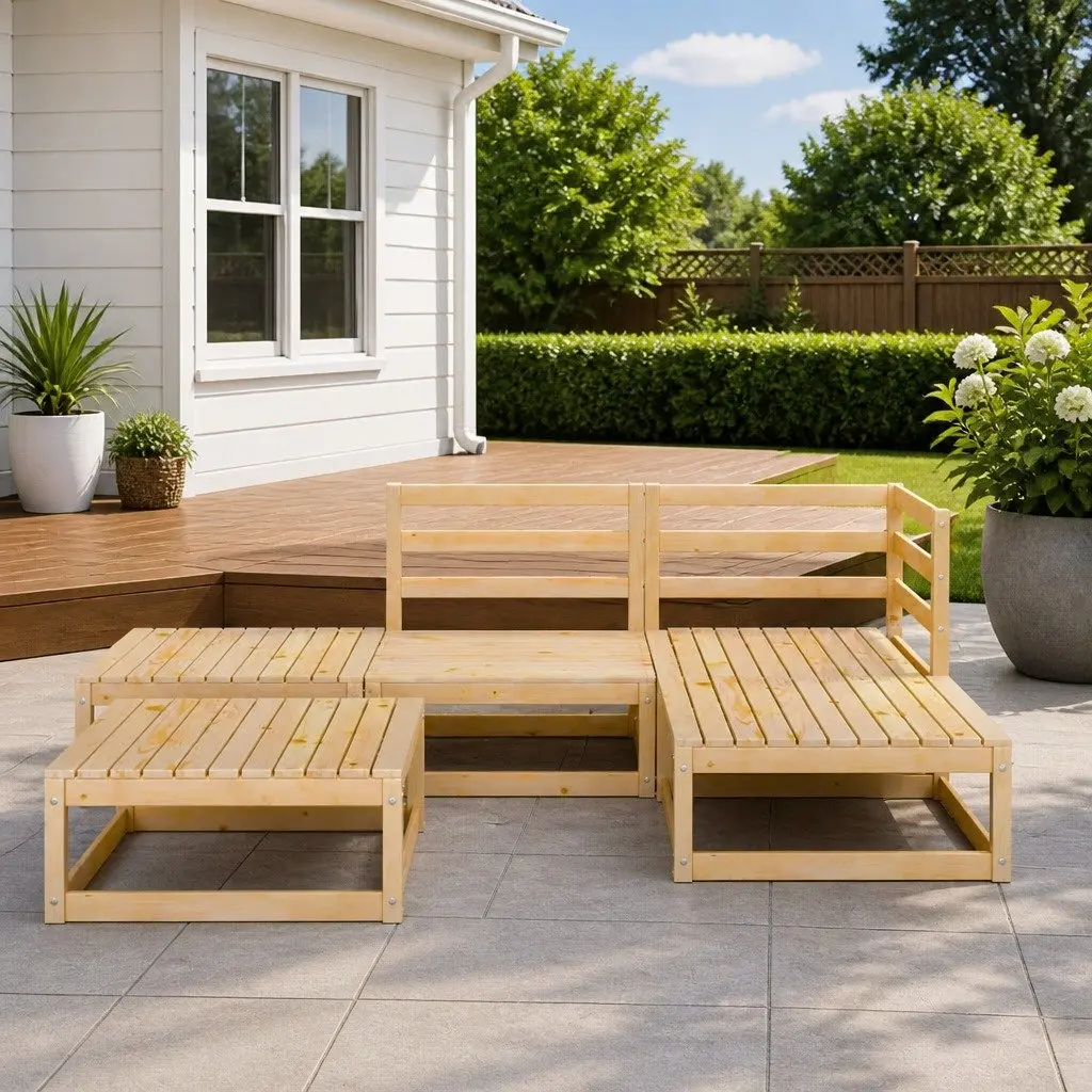 5 Piece Modular Outdoor Lounge Set
