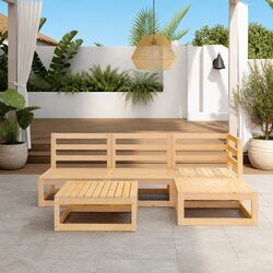 5-Piece Garden Lounge Set - Pinewood Construction Details