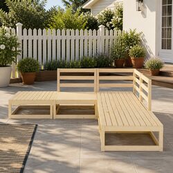 Factual Overview: 5-Piece Garden Lounge Set in Brown