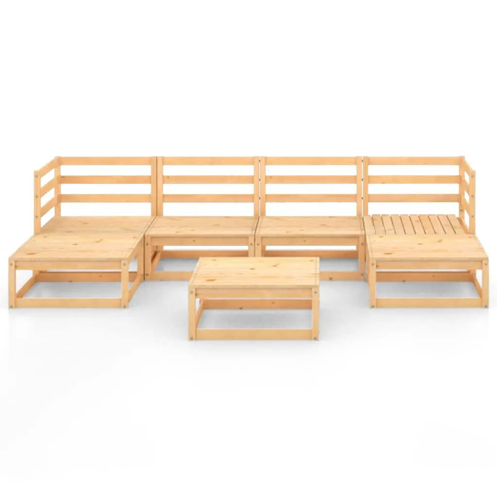 7 Piece Brown Garden Lounge Set