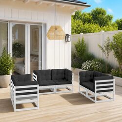 Specifications of 6-Piece Outdoor Lounge Set in White