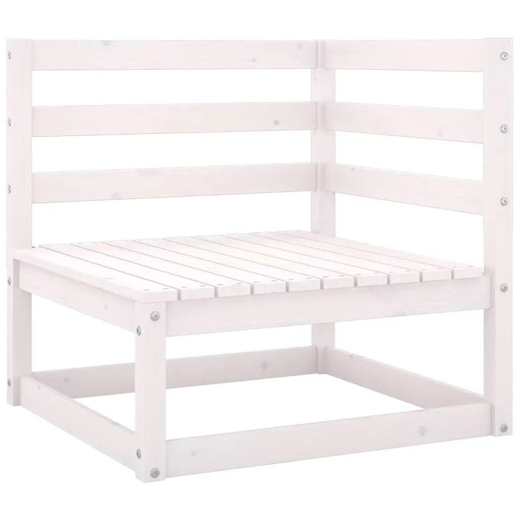 Garden Lounge Set 4 Piece Outdoor Furniture White Cushions Modular Relaxation