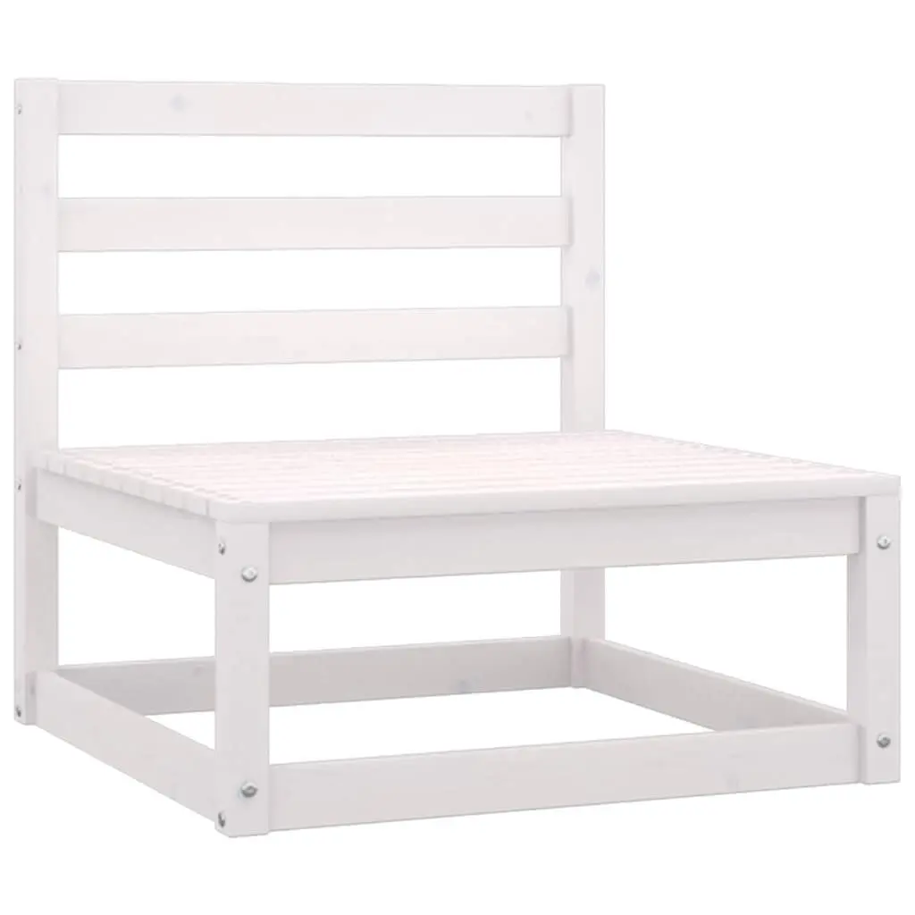 Garden Lounge Set 5 Piece Outdoor Furniture with Cushions White Pinewood