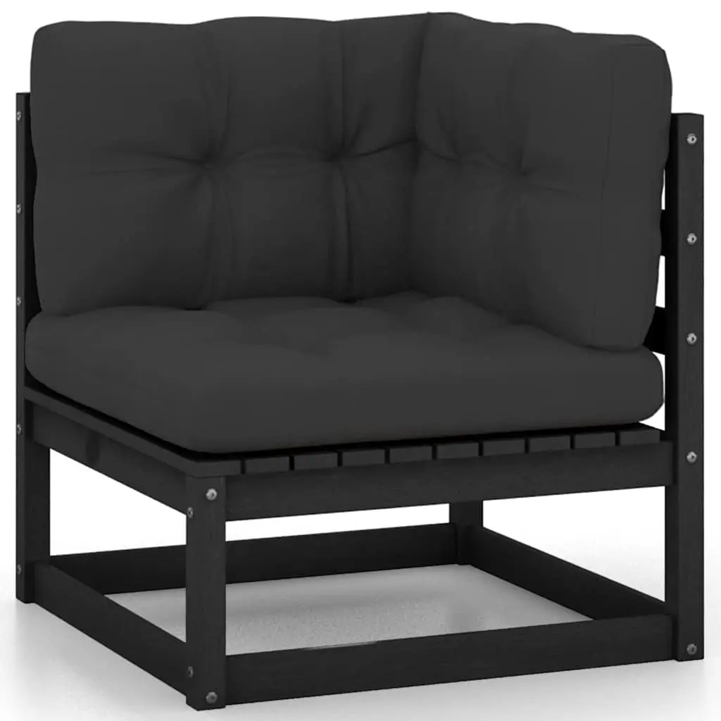 11 Piece Outdoor Lounge Set for Garden with Cushions Solid Pinewood