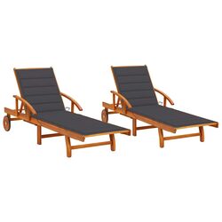 Specifications of Acacia Wood Sun Lounger Set, 2 Pieces