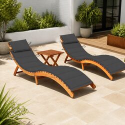 Specifications for 2-Piece Sun Loungers Set with Cushions