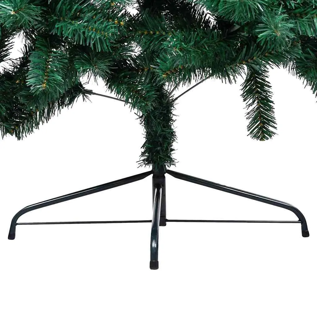 Artificial Half Christmas Tree Pre-lit LED Lights Green 180cm Holiday Decoration