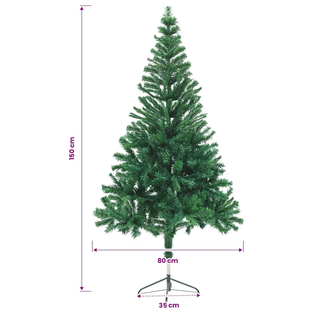 150 cm Green Pre-lit Christmas Tree