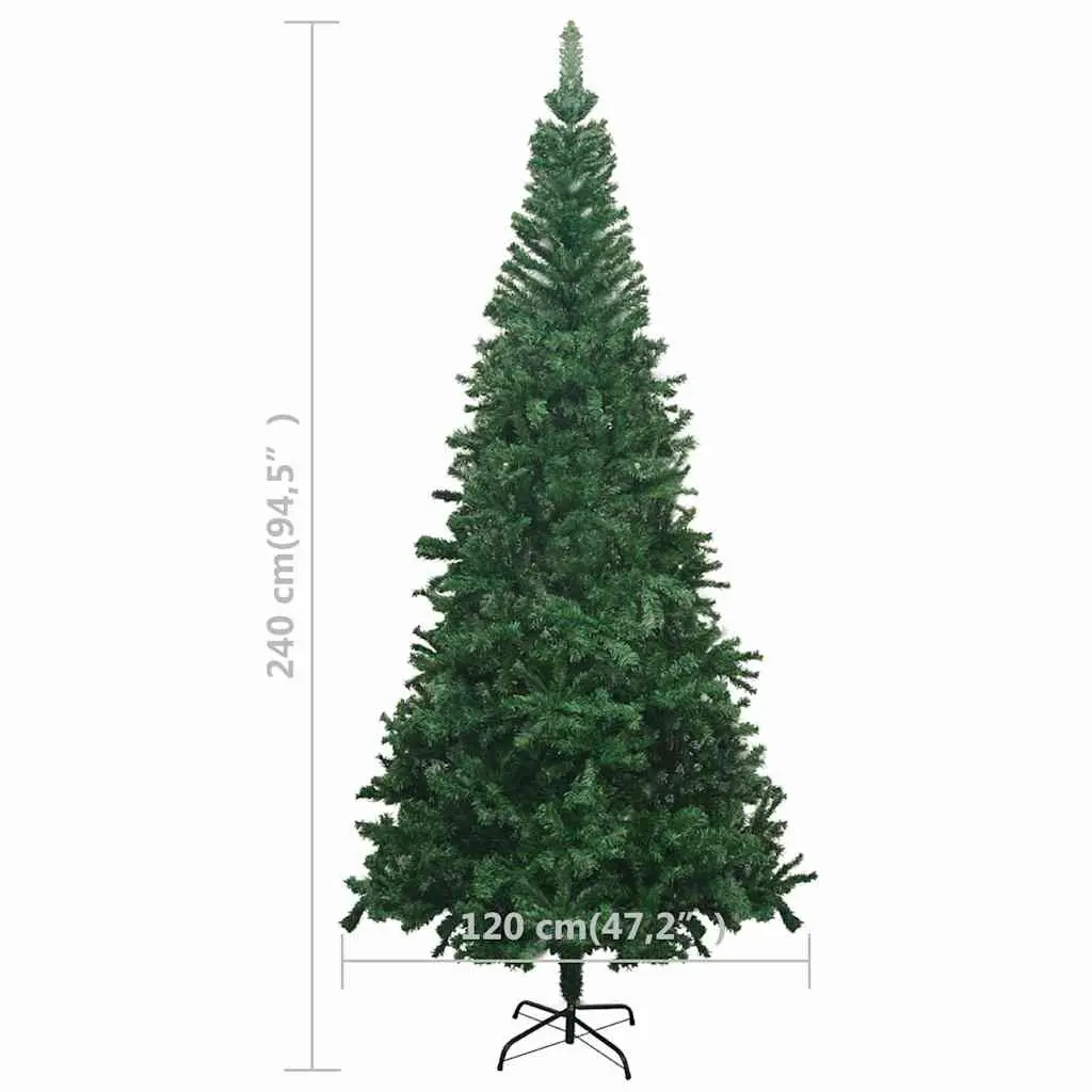 Artificial Pre-lit Christmas Tree for Home 240cm Green