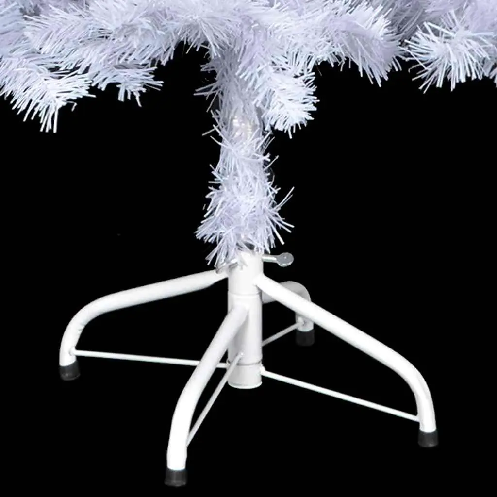 Artificial Christmas Tree Indoor 120cm White Pre-lit with LED Lights