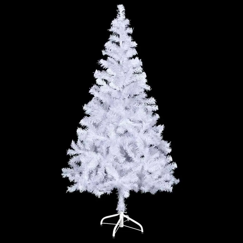 Artificial Christmas Tree Holiday Decor 150cm White Pre-lit with LED Lights