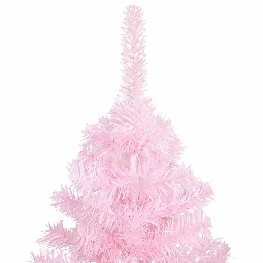 Artificial Christmas Tree for Holiday Decoration 120cm Pink with LED Lights