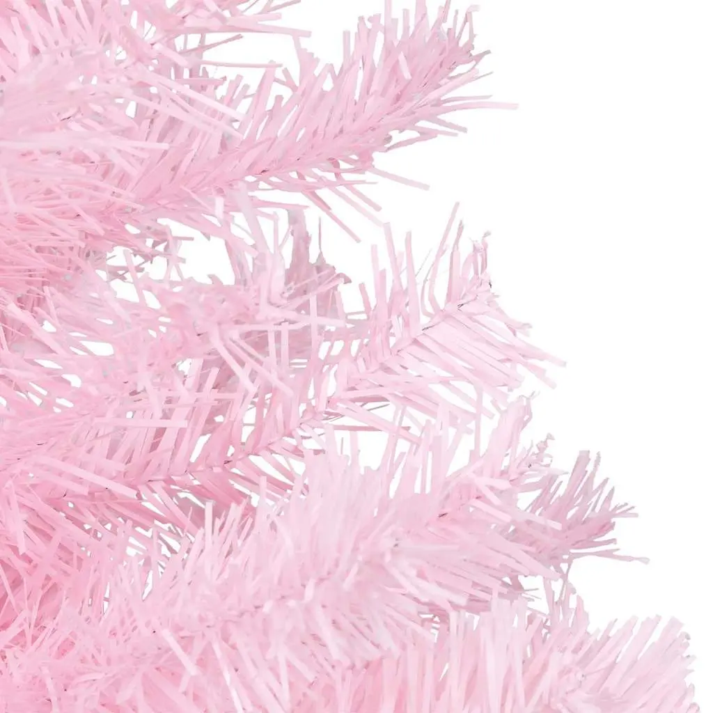 Artificial Christmas Tree for Holiday Decoration 120cm Pink with LED Lights