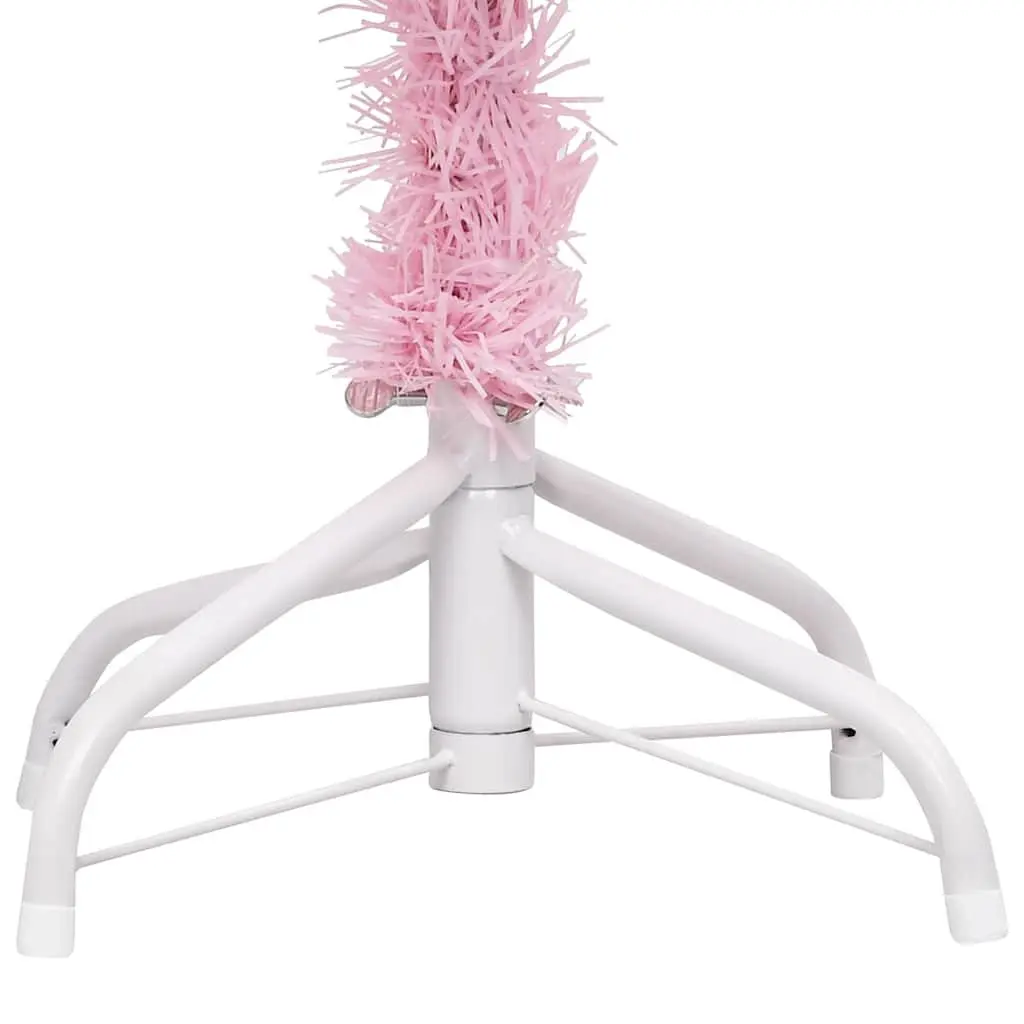 Artificial Christmas Tree for Holiday Decoration 120cm Pink with LED Lights