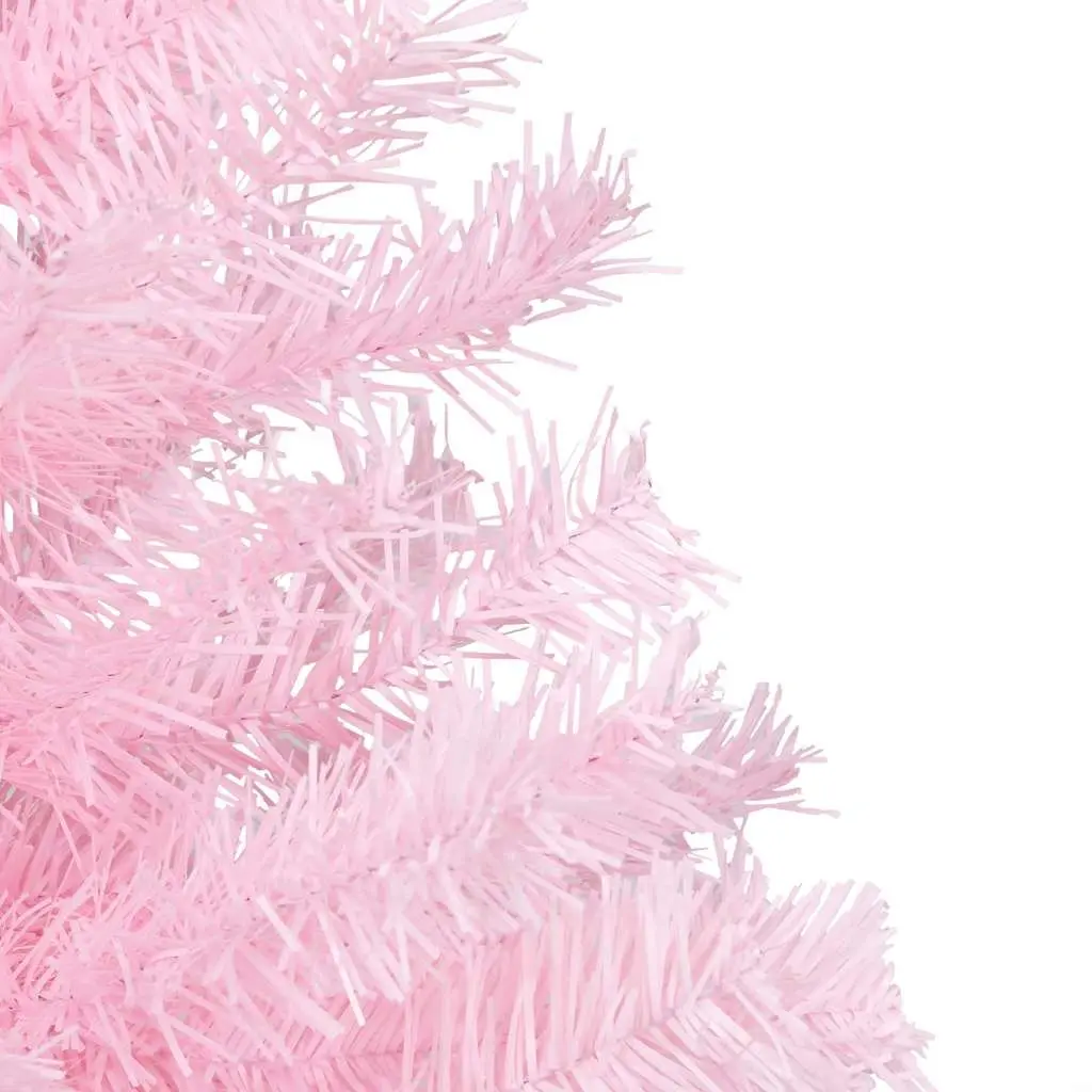 Artificial Christmas Tree for Holiday Decor 180cm Pink with LED Lights