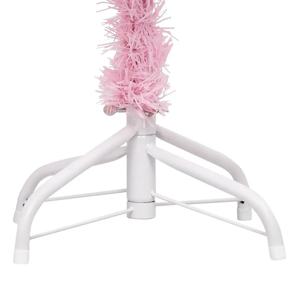 Artificial Christmas Tree for Holiday Decor 180cm Pink with LED Lights