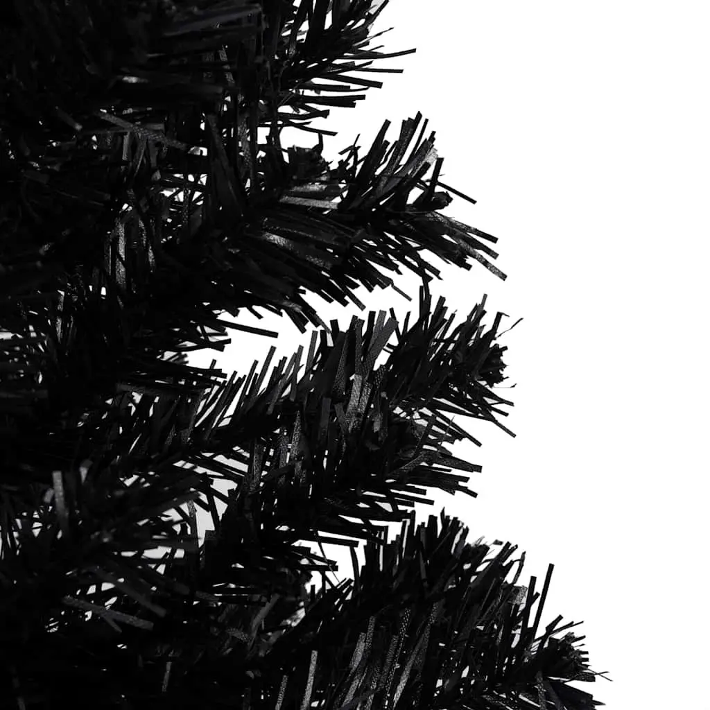 Black Artificial Pre-lit Christmas Tree 180cm for Holiday Decor