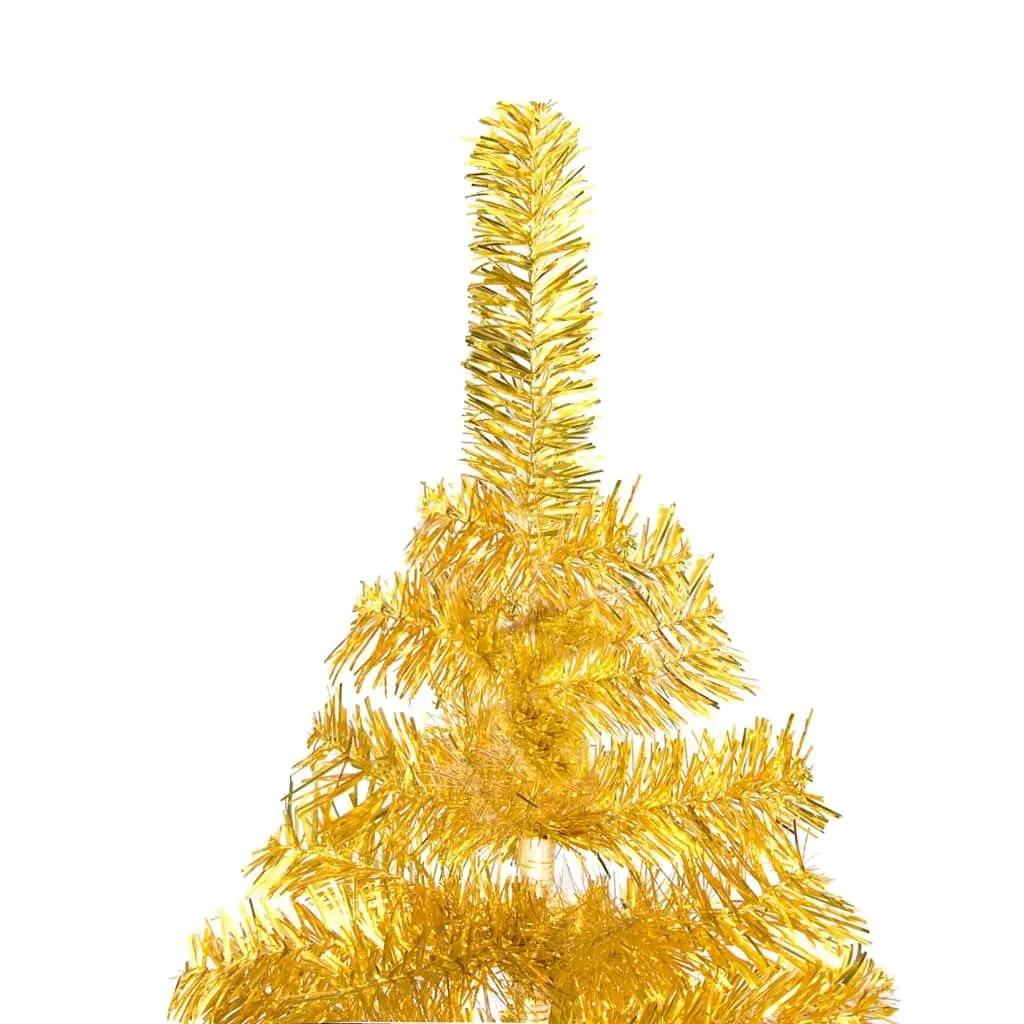 Artificial Christmas Tree for Holiday Decor 180cm Gold with LED Lights