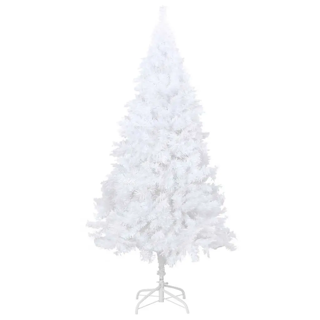 Artificial Christmas Tree 180cm White Pre-lit LED Lights for Holiday Decoration