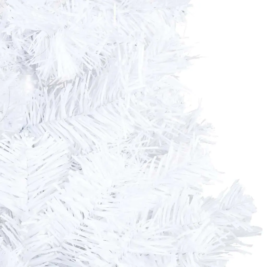 Artificial Christmas Tree 180cm White Pre-lit LED Lights for Holiday Decoration